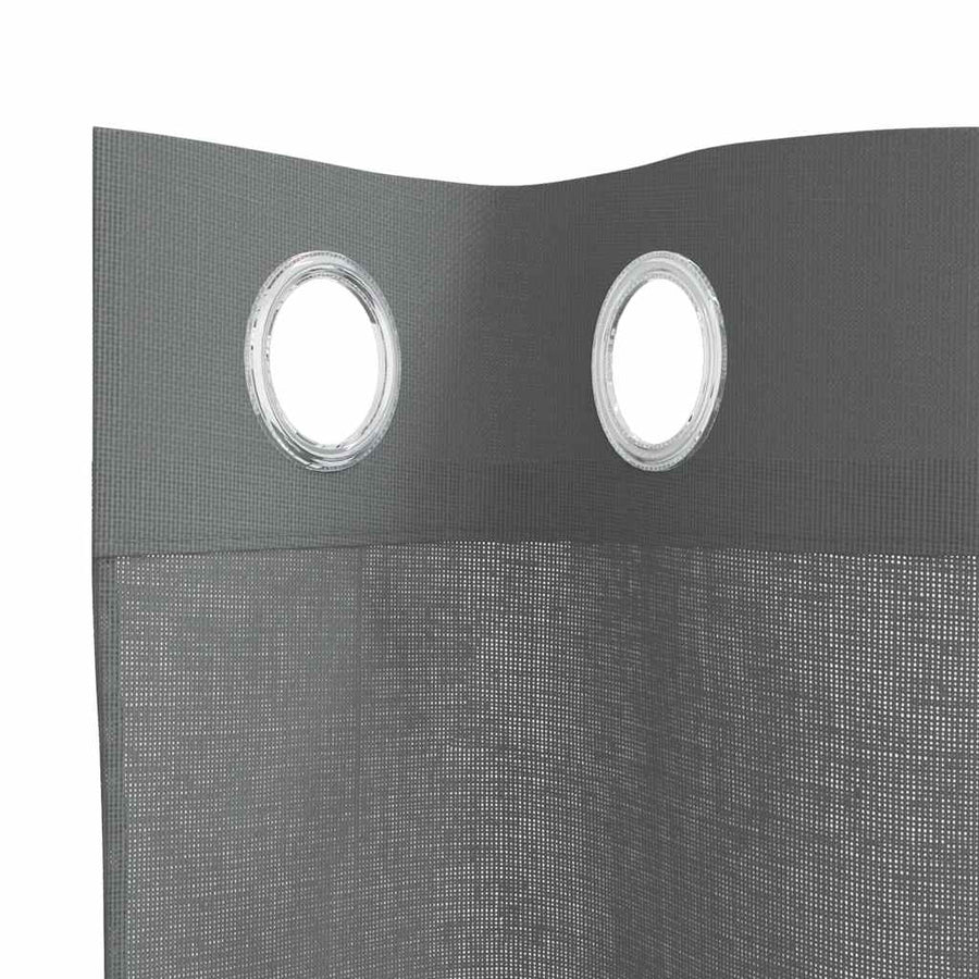 Gordijnen voile met doorvoertules 2 st 140x175 cm donkergrijs