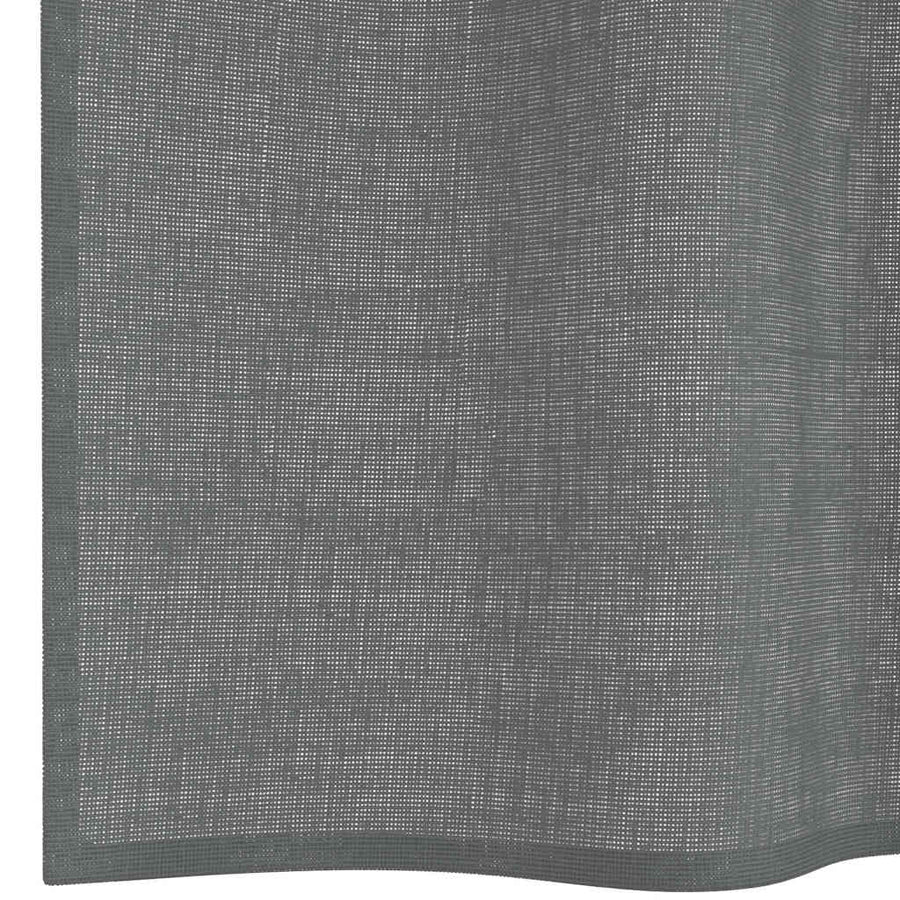 Gordijnen voile met doorvoertules 2 st 140x175 cm donkergrijs
