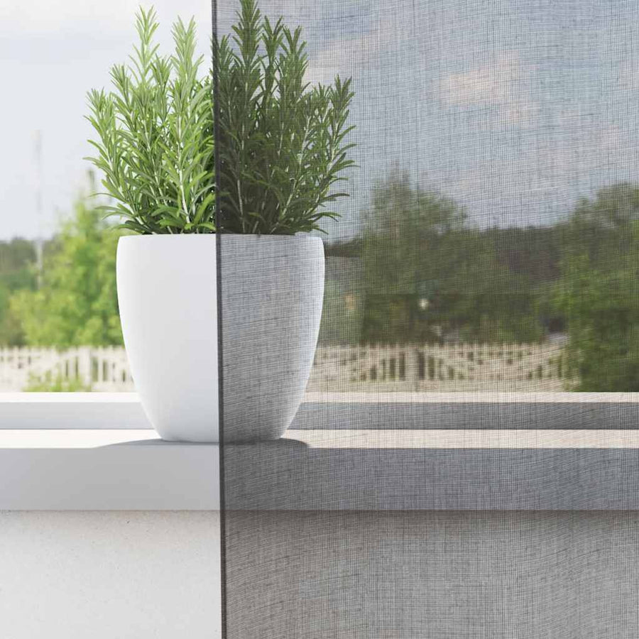 Gordijnen voile met doorvoertules 2 st 140x225 cm donkergrijs