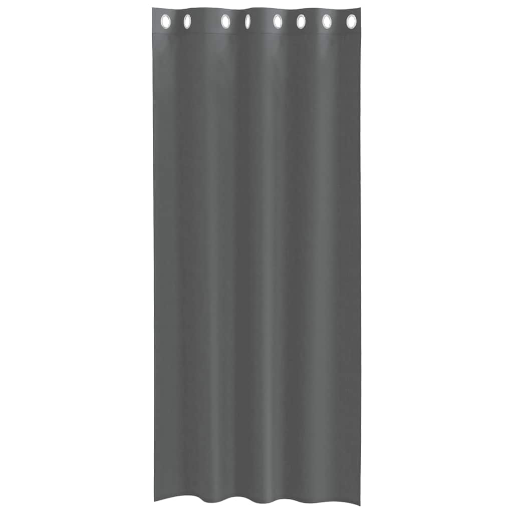 Gordijnen voile met doorvoertules 2 st 140x225 cm donkergrijs