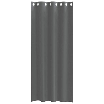 Gordijnen voile met doorvoertules 2 st 140x225 cm donkergrijs