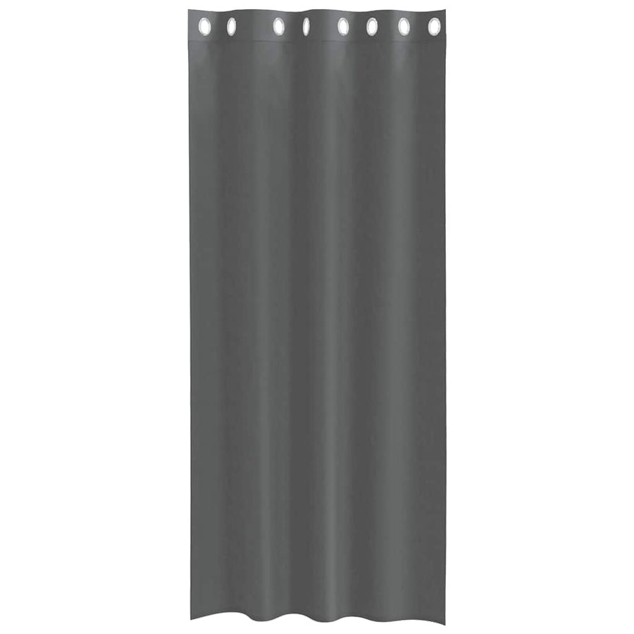 Gordijnen voile met doorvoertules 2 st 140x225 cm donkergrijs