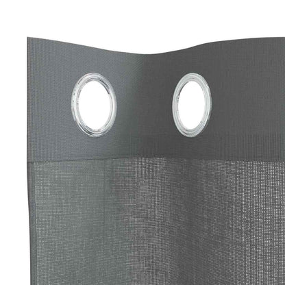 Gordijnen voile met doorvoertules 2 st 140x225 cm donkergrijs