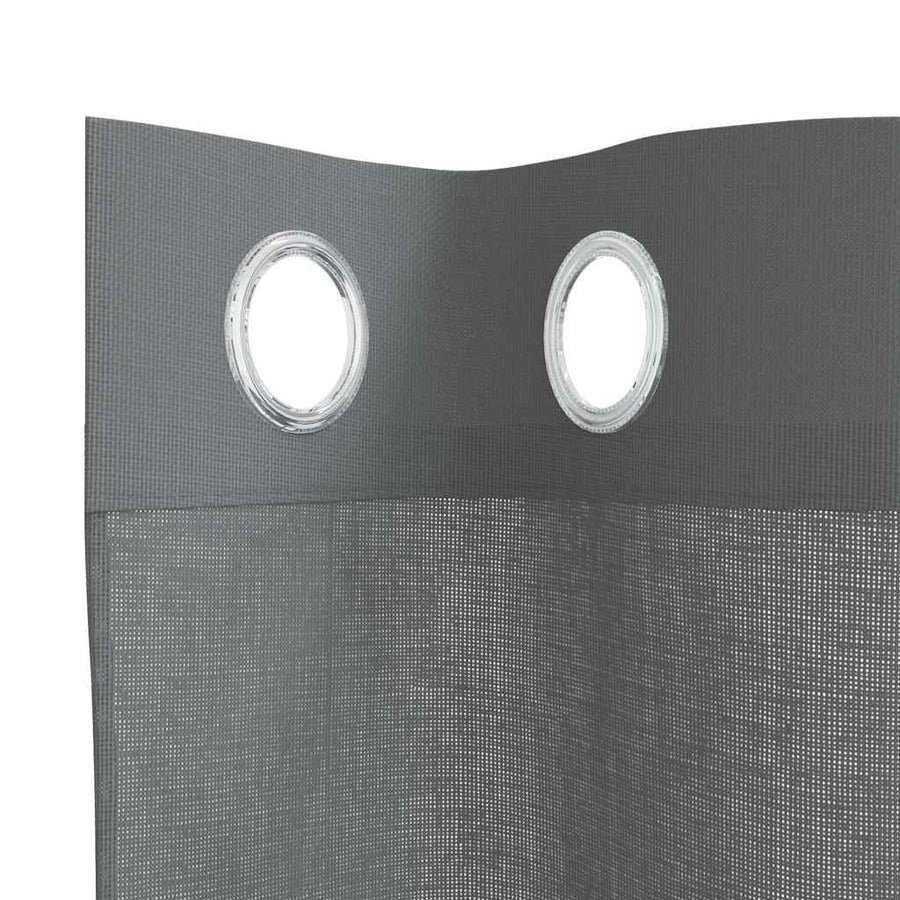 Gordijnen voile met doorvoertules 2 st 140x225 cm donkergrijs