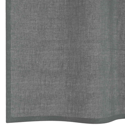 Gordijnen voile met doorvoertules 2 st 140x225 cm donkergrijs