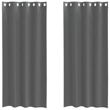 Gordijnen voile met doorvoertules 2 st 140x245 cm donkergrijs