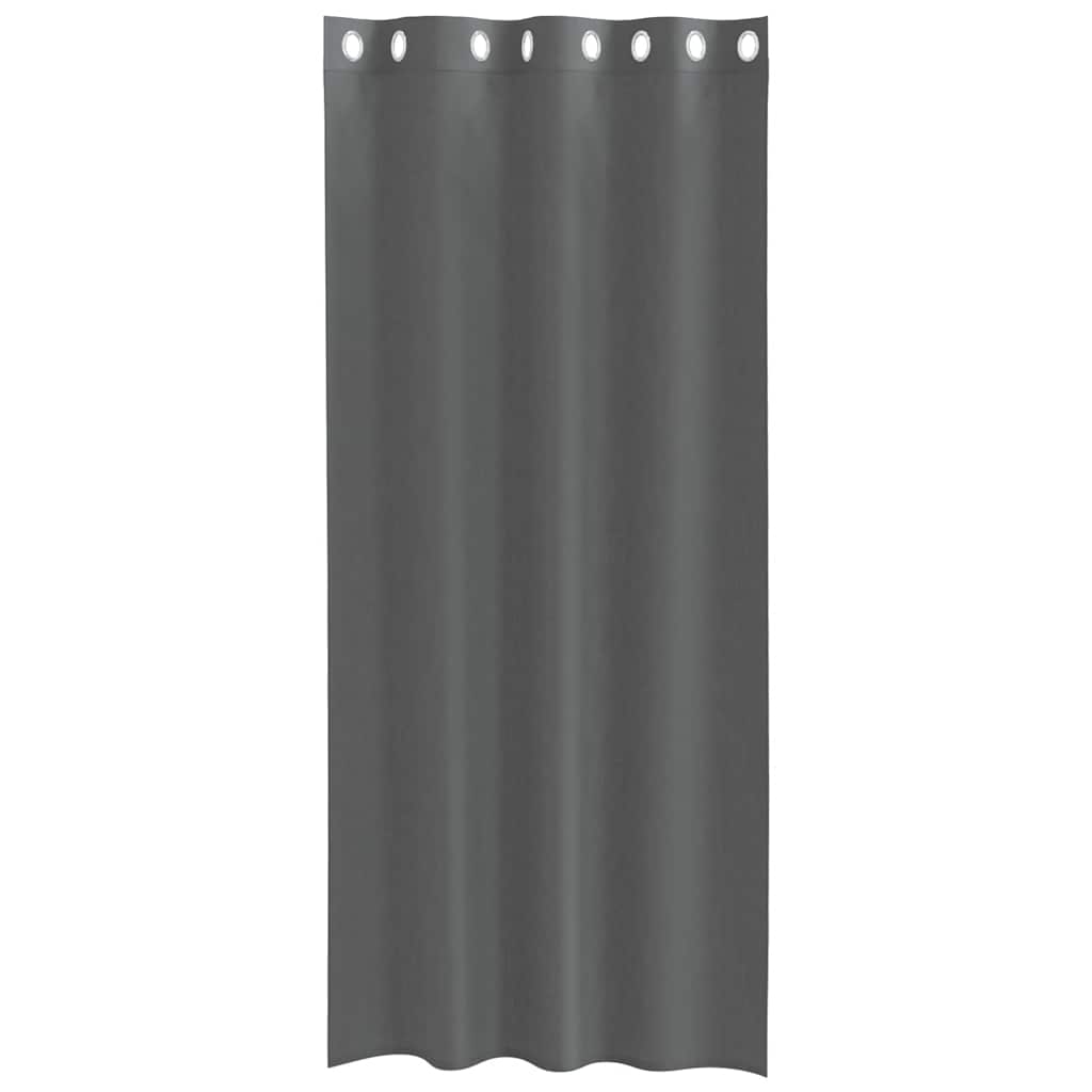 Gordijnen voile met doorvoertules 2 st 140x245 cm donkergrijs