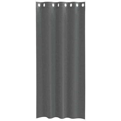 Gordijnen voile met doorvoertules 2 st 140x245 cm donkergrijs