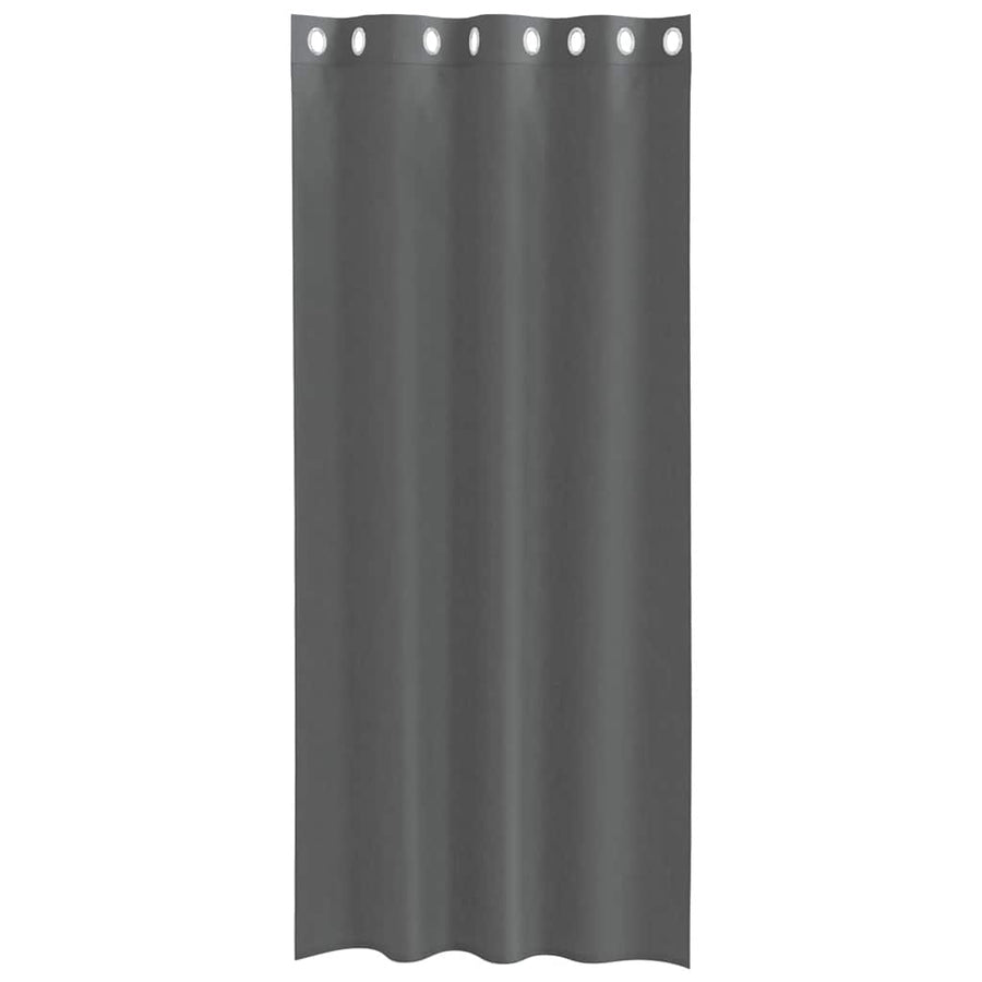 Gordijnen voile met doorvoertules 2 st 140x245 cm donkergrijs