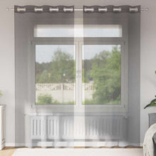 Gordijnen voile met doorvoertules 2 st 140x245 cm donkergrijs