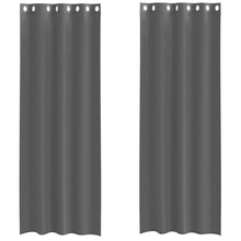 Gordijnen voile met doorvoertules 2 st 140x260 cm donkergrijs