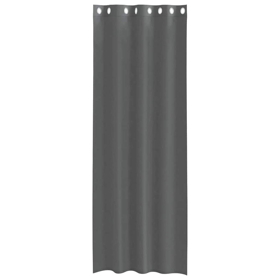Gordijnen voile met doorvoertules 2 st 140x260 cm donkergrijs
