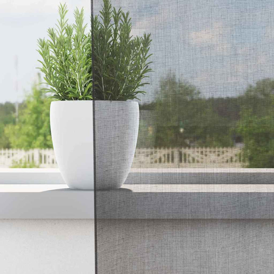 Gordijnen voile met doorvoertules 2 st 140x300 cm donkergrijs