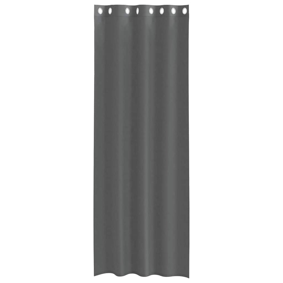Gordijnen voile met doorvoertules 2 st 140x300 cm donkergrijs