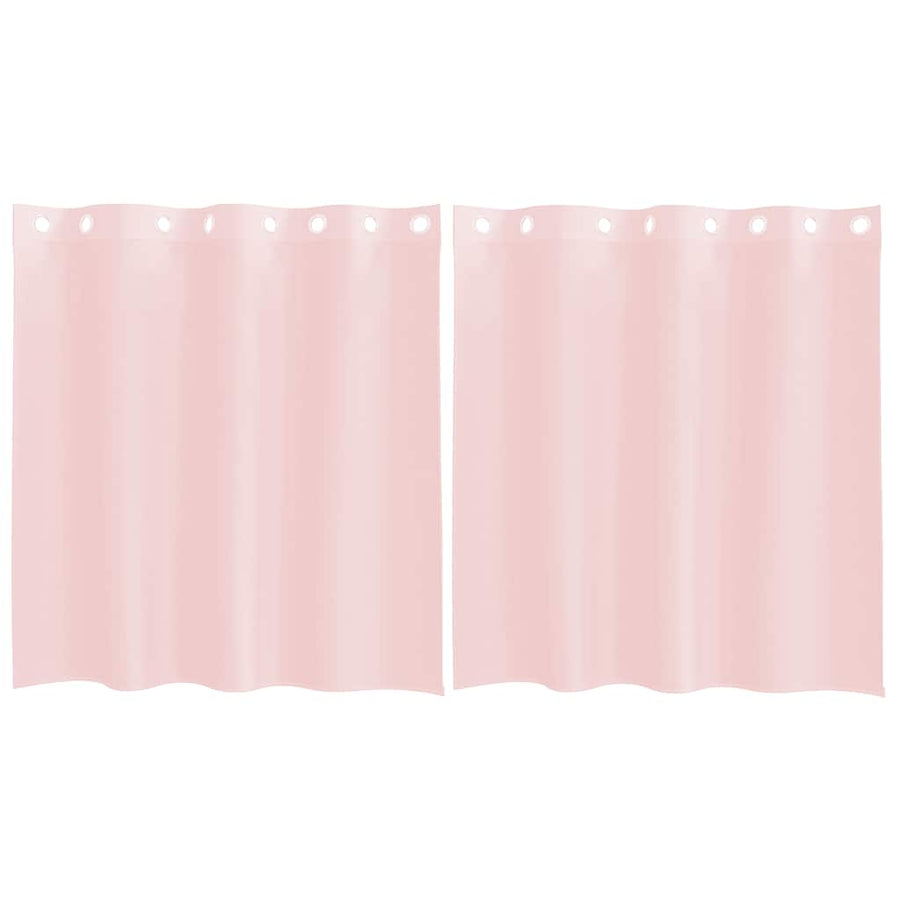 Gordijnen voile met doorvoertules 2 st 140x140 cm lichtroze