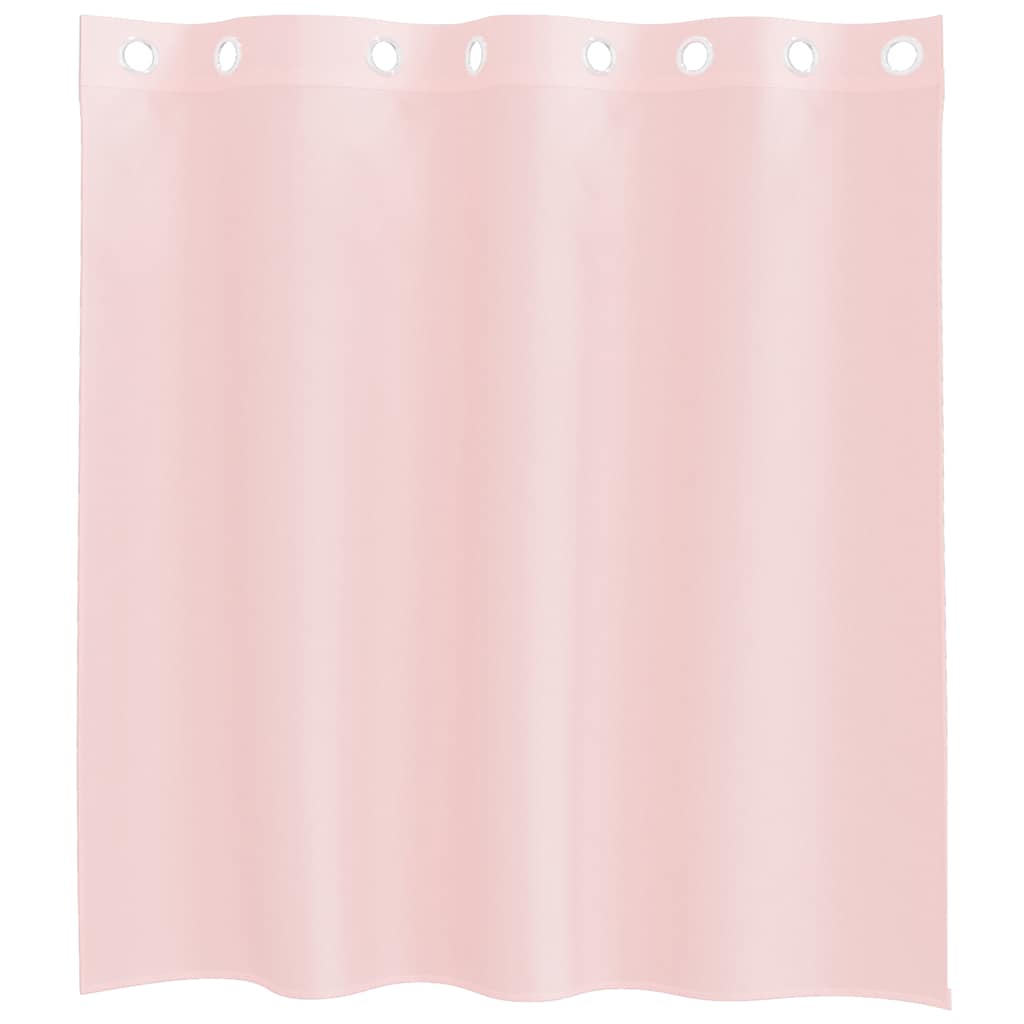 Gordijnen voile met doorvoertules 2 st 140x140 cm lichtroze