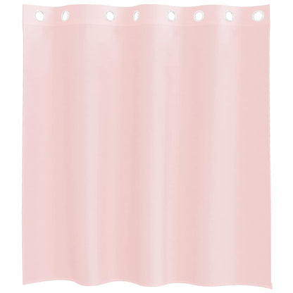 Gordijnen voile met doorvoertules 2 st 140x140 cm lichtroze