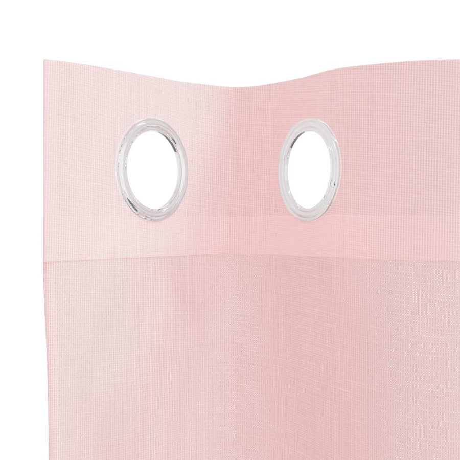 Gordijnen voile met doorvoertules 2 st 140x140 cm lichtroze