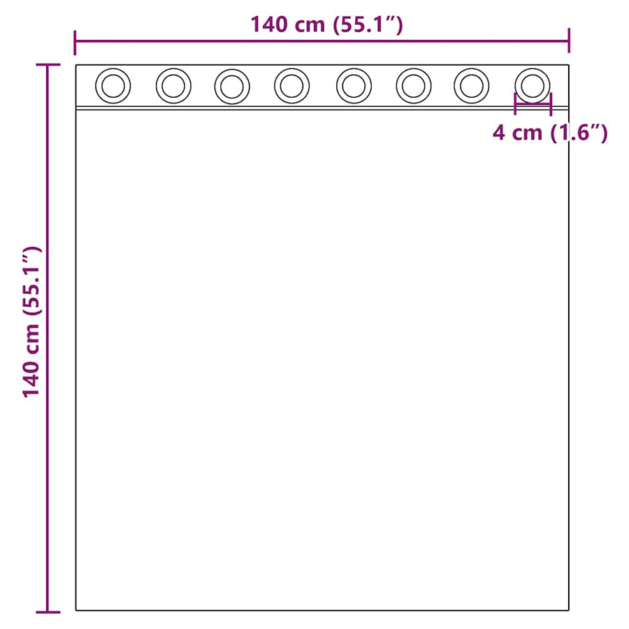 Gordijnen voile met doorvoertules 2 st 140x140 cm lichtroze
