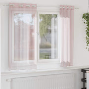Gordijnen voile 2 st 140x175 cm lichtroze