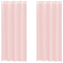 Gordijnen voile met doorvoertules 2 st 140x225 cm lichtroze