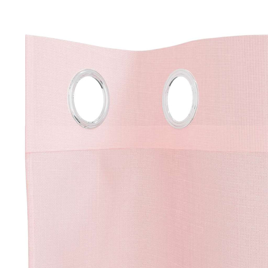 Gordijnen voile met doorvoertules 2 st 140x260 cm lichtroze