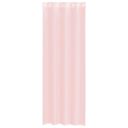 Gordijnen voile met doorvoertules 2 st 140x300 cm lichtroze