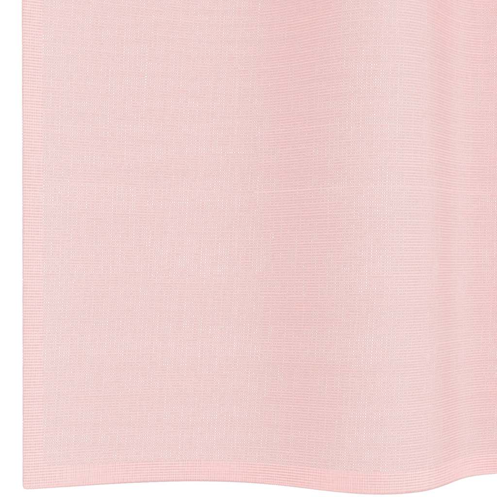 Gordijnen voile met doorvoertules 2 st 140x300 cm lichtroze