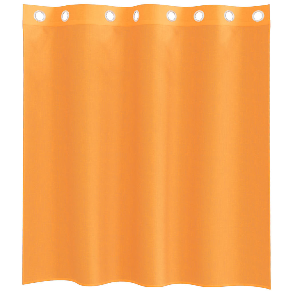 Gordijnen voile met doorvoertules 2 st 140x140 cm oranje