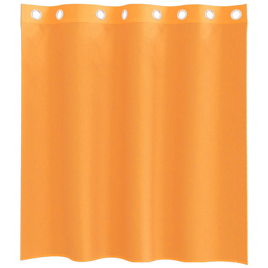 Gordijnen voile met doorvoertules 2 st 140x140 cm oranje