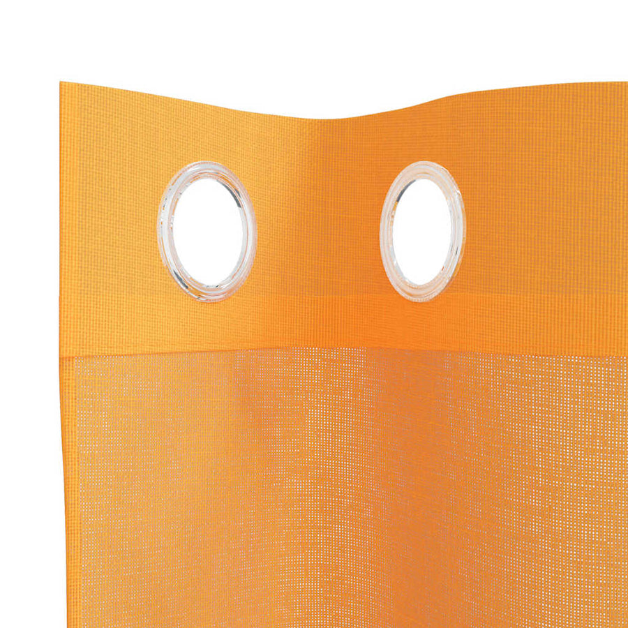 Gordijnen voile met doorvoertules 2 st 140x140 cm oranje