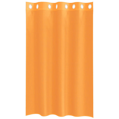Gordijnen Voile met doorvoertules 2 st 140x175 cm oranje