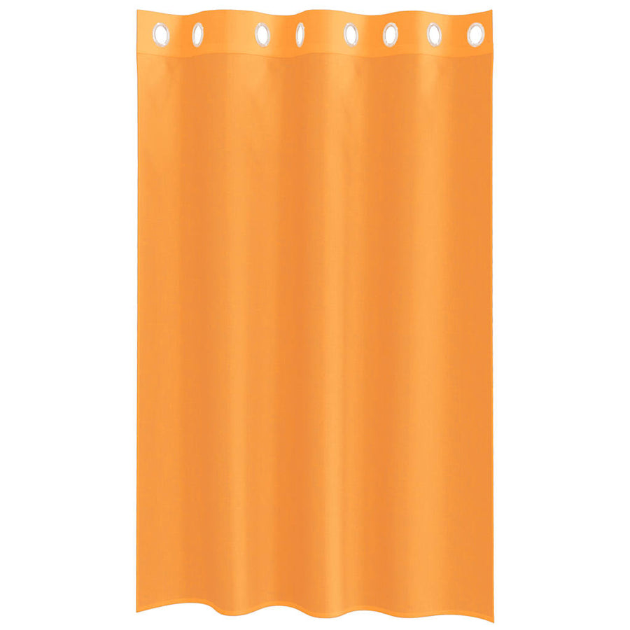 Gordijnen Voile met doorvoertules 2 st 140x175 cm oranje