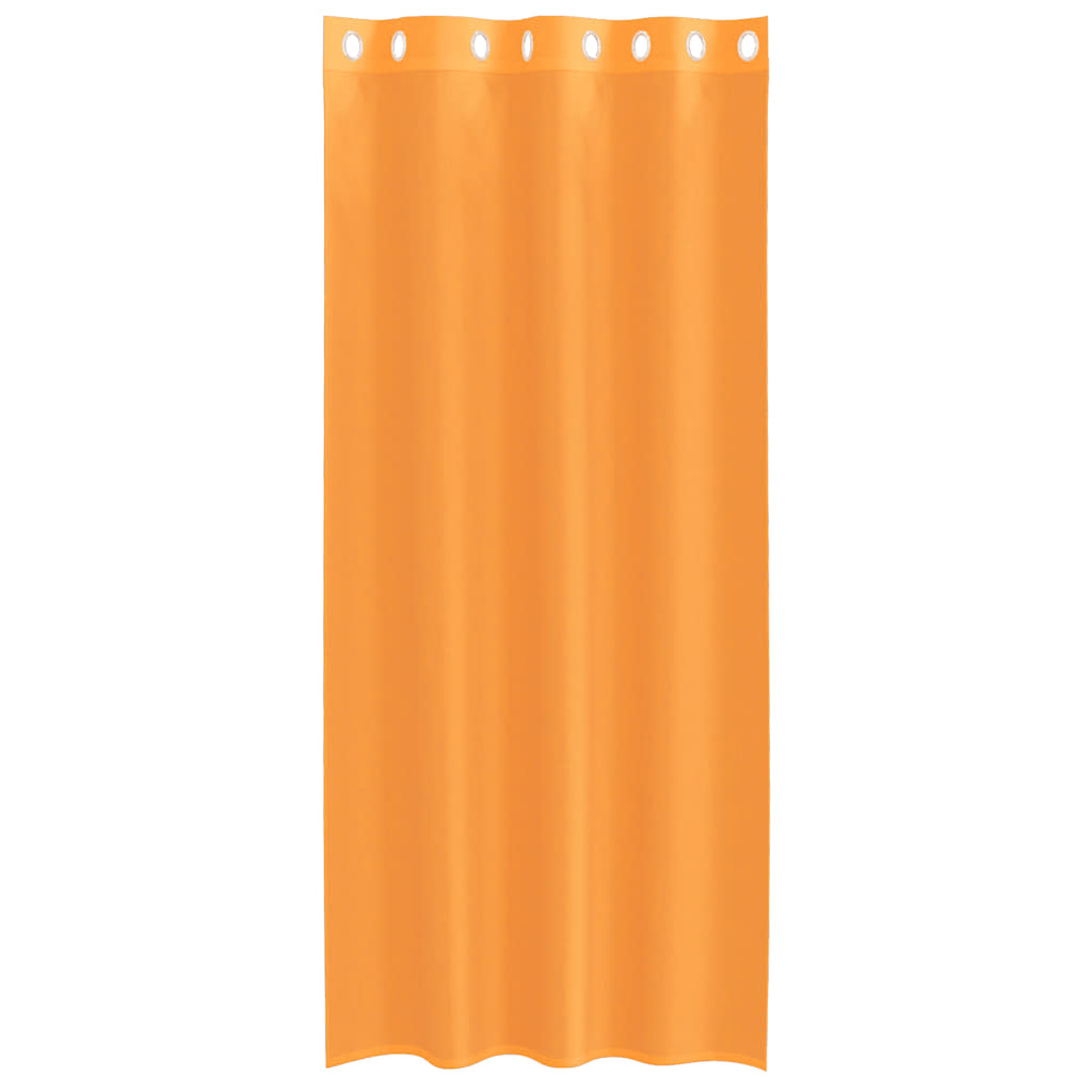Gordijnen met doorvoertules 2 st 140x225 cm oranje