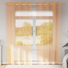 Gordijnen 2 st 140x225 cm oranje met doorvoertules