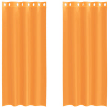 Gordijnen voile met doorvoertules 2 st 140x245 cm oranje