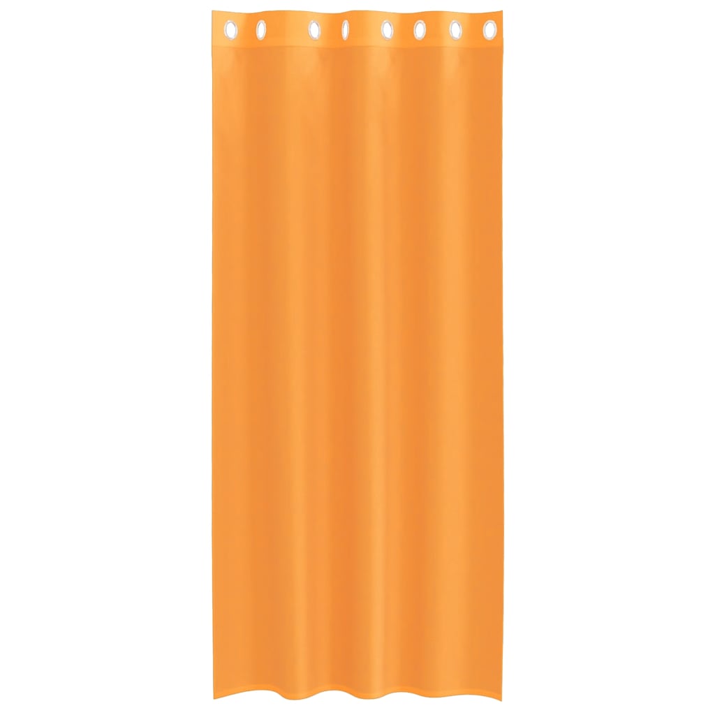 Gordijnen voile met doorvoertules 2 st 140x245 cm oranje