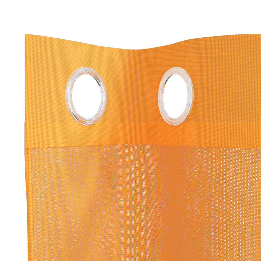 Gordijnen voile met doorvoertules 2 st 140x300 cm oranje
