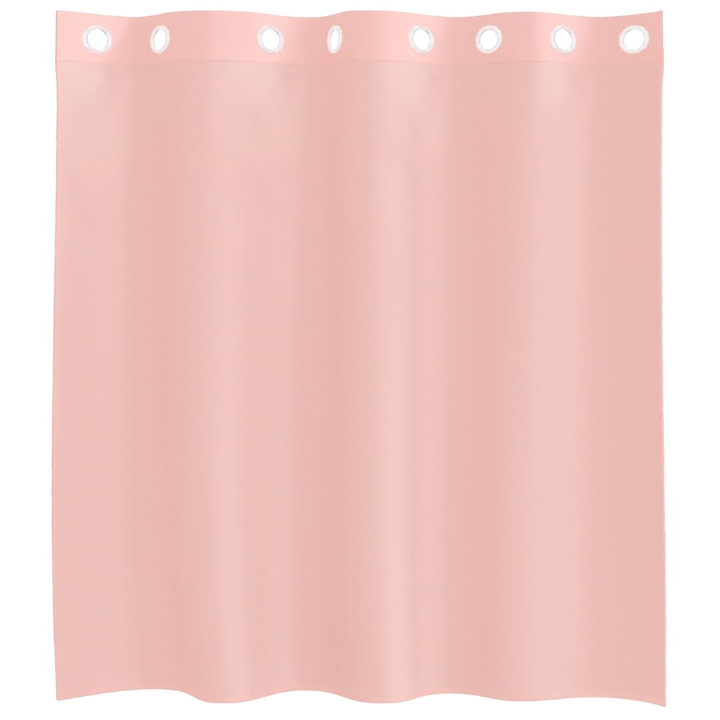Gordijnen voile met doorvoertules 2 st 140x140 cm roze