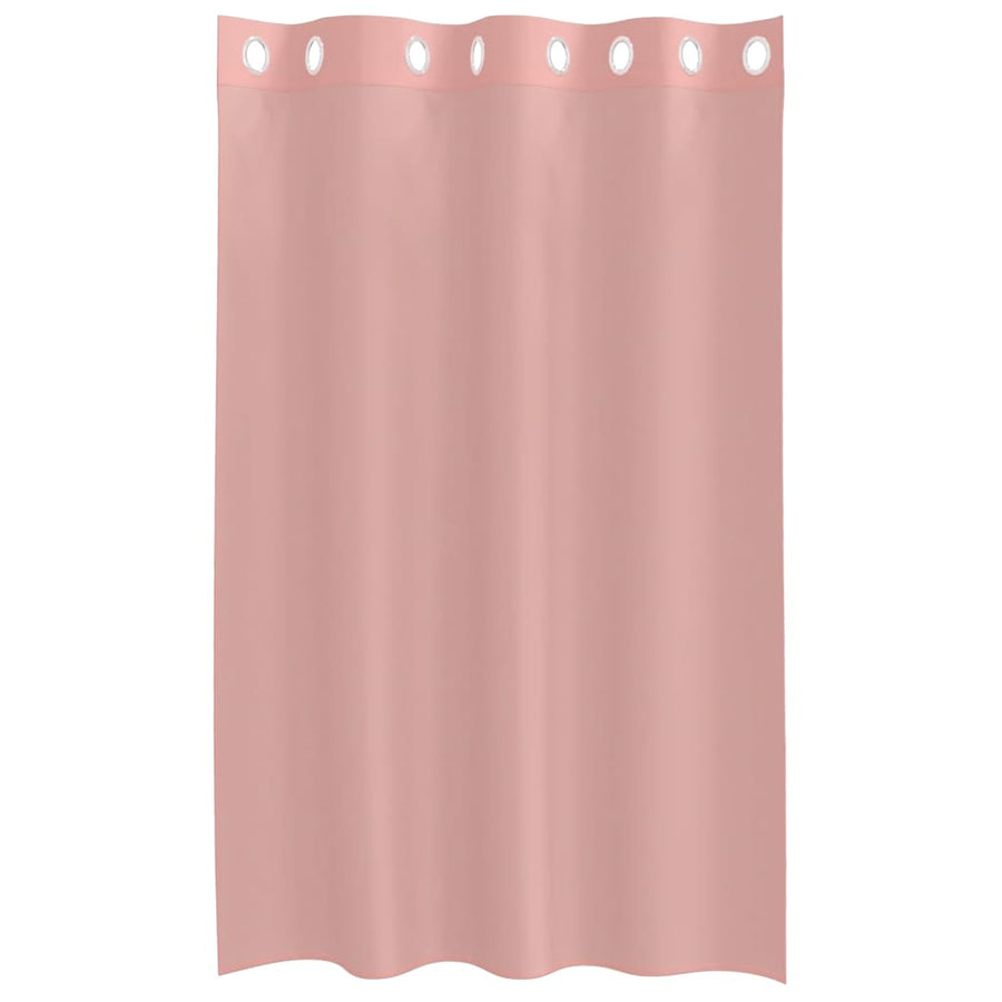 Gordijnen voile met doorvoertules 2 st 140x175 cm roze