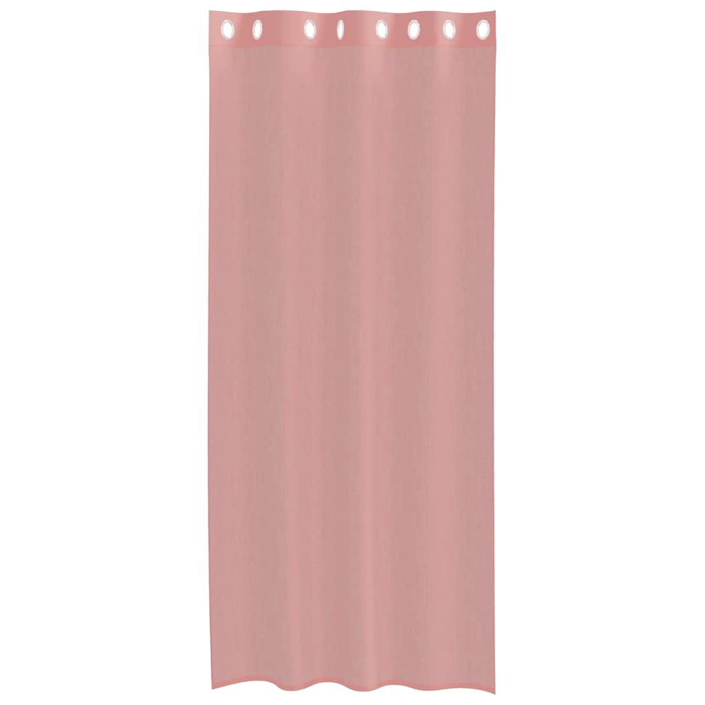Gordijnen met doorvoertules 2 st 140x225 cm roze