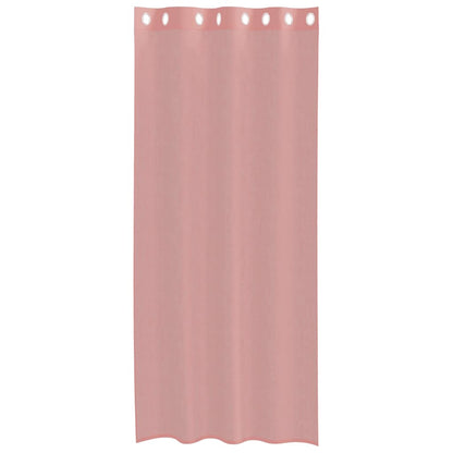 Gordijnen met doorvoertules 2 st 140x225 cm roze