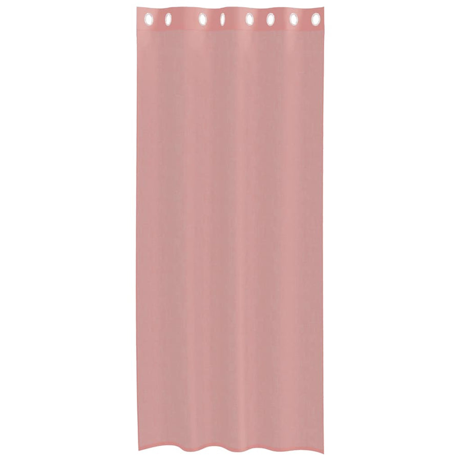 Gordijnen met doorvoertules 2 st 140x225 cm roze