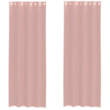Gordijnen Voile met doorvoertules 2 st 140x260 cm roze