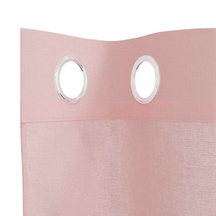 Gordijnen Voile met doorvoertules 2 st 140x260 cm roze