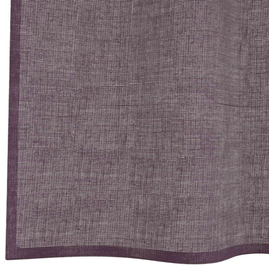Gordijnen Voile met doorvoertules 2 st paars 140x140 cm