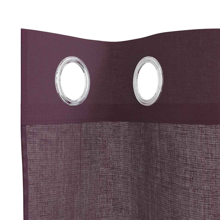 Gordijnen Voile met doorvoertules 2 st 140x175 cm paars