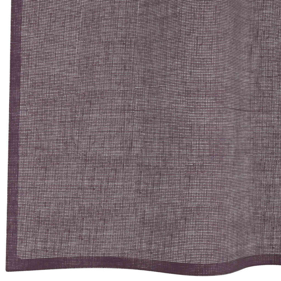 Gordijnen voile met doorvoertules 2 st 140x225 cm paars