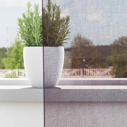 Gordijnen voile met doorvoertules 2 st paars 140x260 cm