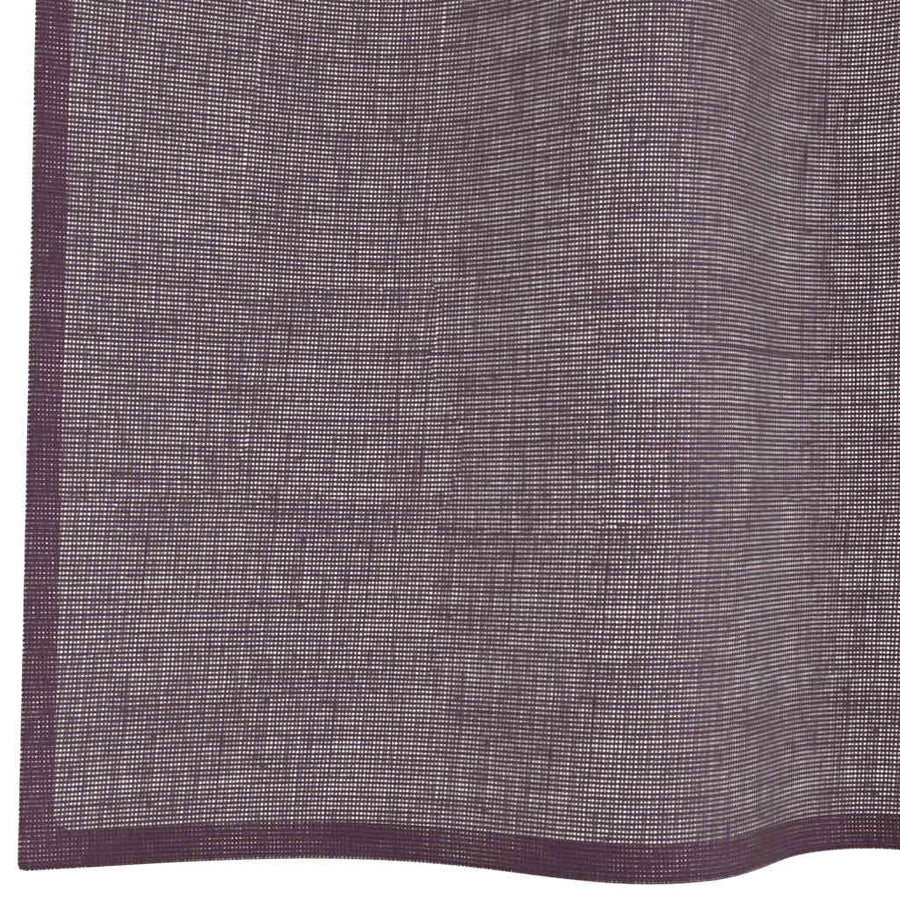 Gordijnen voile met doorvoertules 2 st paars 140x260 cm